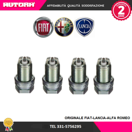 4 Candele accensione (MARCA ORIGINALE FIAT)..