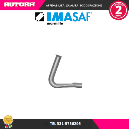 Tubo gas scarico anteriore adatto a Alfa Romeo A 75 (MARCA IMASAF)..
