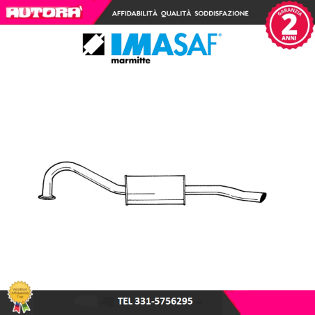 102507 Silenziatore posteriore adatto a Alfa Romeo Giulia-Gt (MARCA IMASAF)..
