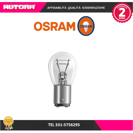 Lampadina, Luce stop/ Luce posteriore 12V 4-21W BAZ15d (MARCA OSRAM)..
