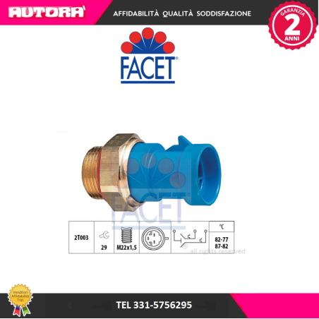 Termocontatto, Ventola radiatore (MARCA FACET)..