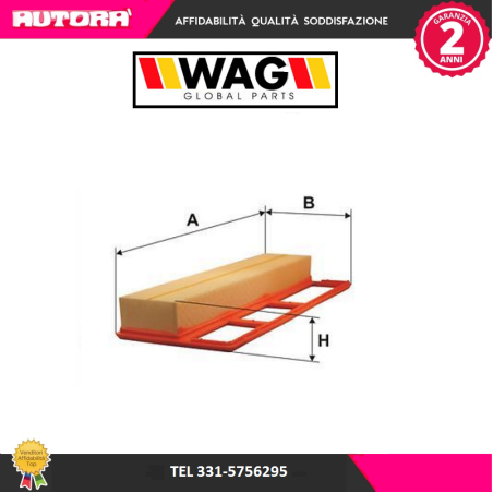 Filtro aria Fiat Doblo-Fiorino (MARCA WAG)..