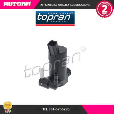 Pompa acqua lavaggio, Pulizia cristalli (MARCA TOPRAN)..