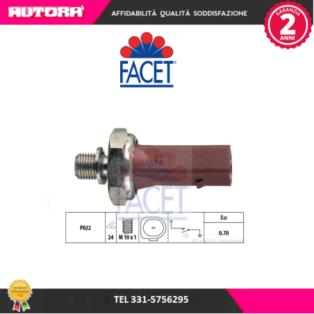 Sensore pressione olio motore Audi-Vw (MARCA FACET)..