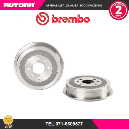 Coppia tamburo freno posteriore Idea-Musa-Ypsilon (MARCA-BREMBO)..