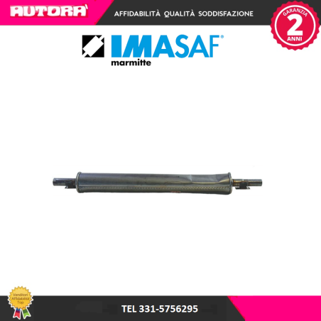 Silenziatore centrale adatto a Citroen Dyane 6-2cv (MARCA IMASAF)..