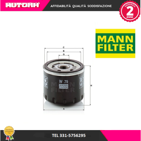 Filtro olio adatto a Dacia-Renault 1.5 dci (MARCA-MANN FILTER)..